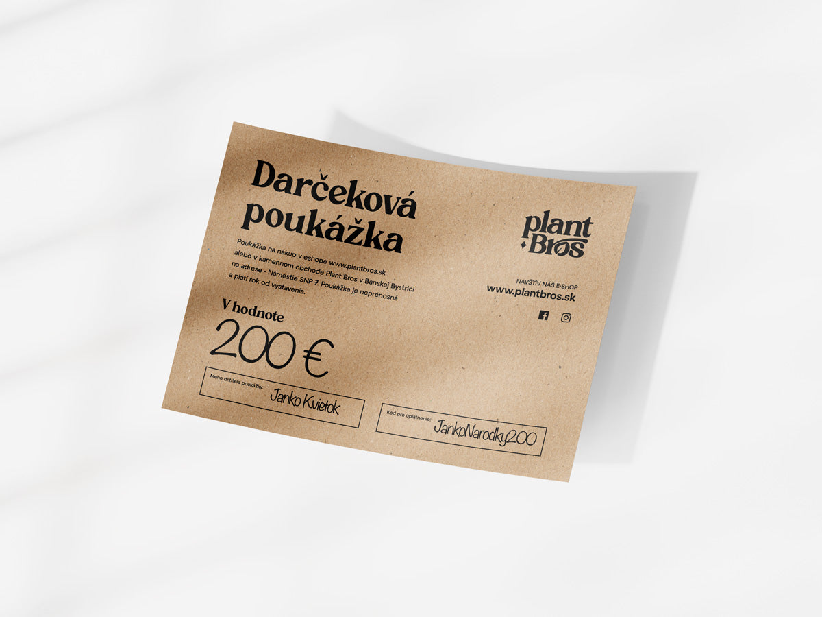 Darčeková poukážka 200 €